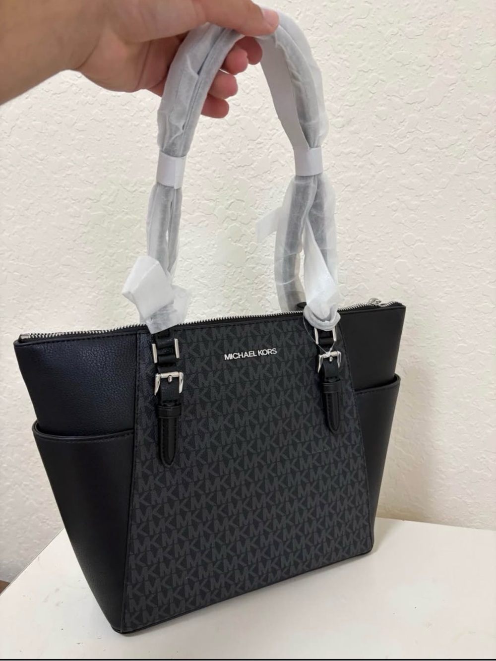 Michael Kors Black/Gunmetal Signature Tote
